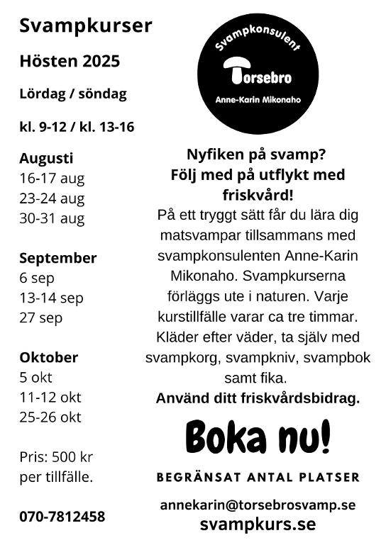 Svampkurser 2025